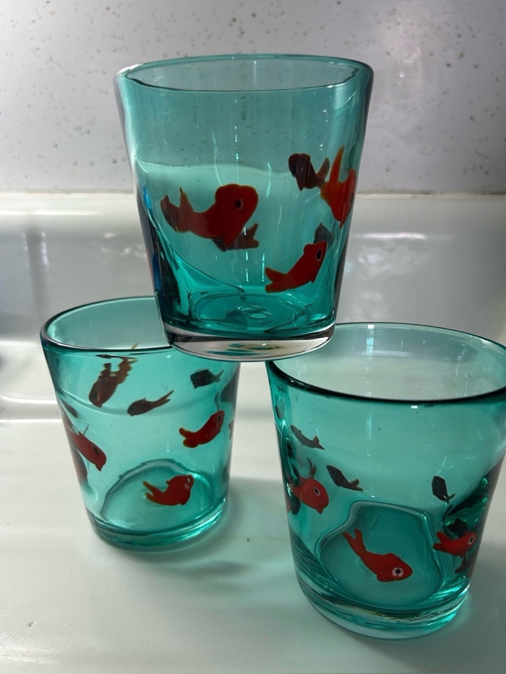 ISO Anthropologie Fish Lake Glass Tumbler